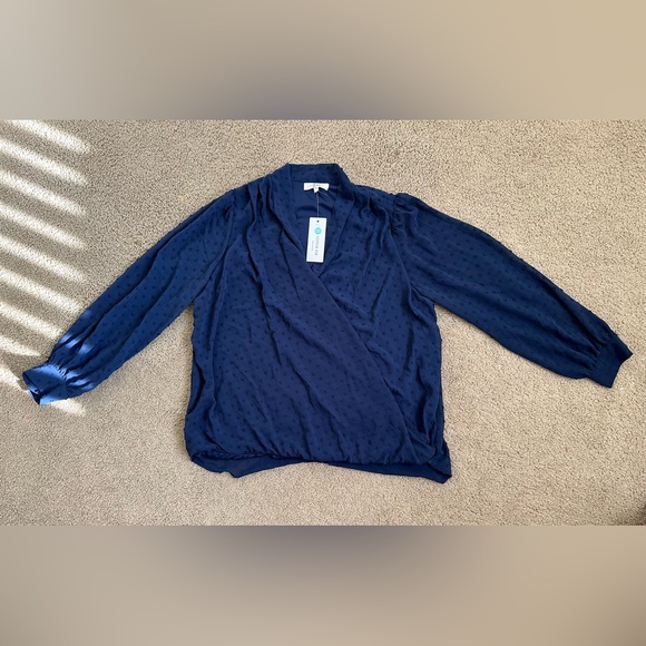 BEACON APPAREL Clipdot blouse size 1X - Picture 4 of 8